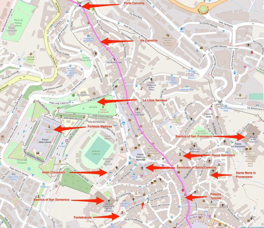 Via Francigena and Siena